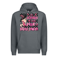 Rock in october we wear pink for breast cancer Premium Hoodie - AdoDesignShop