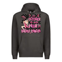 Smoke in october we wear pink for breast cancer Premium Hoodie - AdoDesignShop