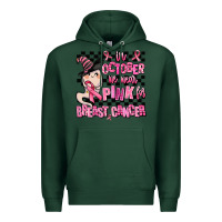 Sports Green in october we wear pink for breast cancer Premium Hoodie - AdoDesignShop