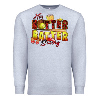 Heather Grey hey batter batter swing softball Premium Sweatshirt - Zillion Design Studio