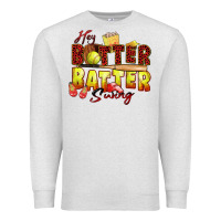Oatmeal Heather hey batter batter swing softball Premium Sweatshirt - Zillion Design Studio