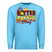 Ocean Blue hey batter batter swing softball Premium Sweatshirt - Zillion Design Studio