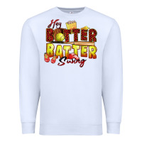 White hey batter batter swing softball Premium Sweatshirt - Zillion Design Studio