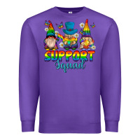 Purple support squad pride gnomies Premium Sweatshirt - texasbilliewilder