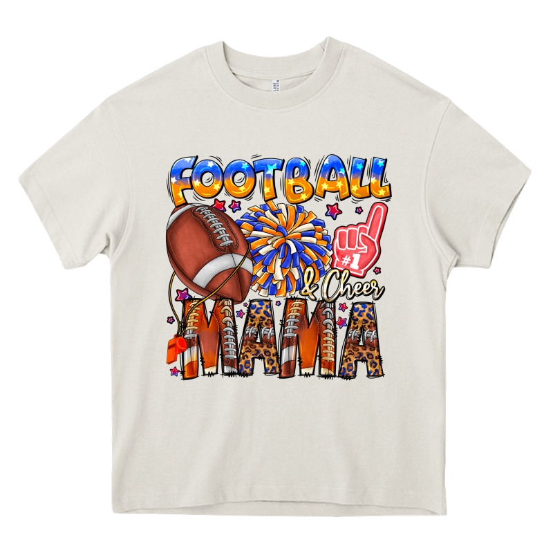 Football Mama Heavy Core Tee by CowhideDigitalArt | Teevron