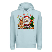 Blue Mist santa and reindeer Premium Hoodie - AdoDesignShop