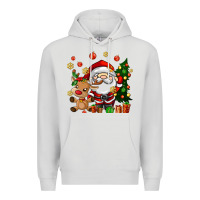 Dove Grey santa and reindeer Premium Hoodie - AdoDesignShop