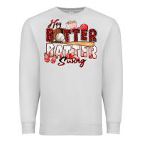 Dove Grey hey batter batter swing baseball Premium Sweatshirt - Zillion Design Studio