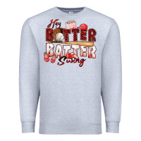Heather Grey hey batter batter swing baseball Premium Sweatshirt - Zillion Design Studio