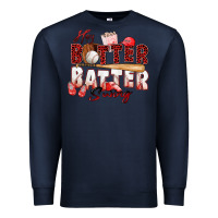 Navy hey batter batter swing baseball Premium Sweatshirt - Zillion Design Studio