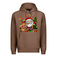 Chestnut santa and reindeer Premium Hoodie - AdoDesignShop