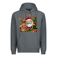 Rock santa and reindeer Premium Hoodie - AdoDesignShop