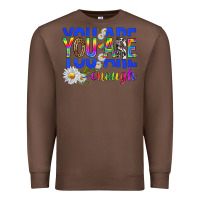 Chestnut you are enough with daisies Premium Sweatshirt - texasbilliewilder
