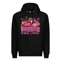 Black tackle breast cancer with pumpkin Premium Hoodie - AdoDesignShop