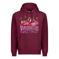 Burgundy tackle breast cancer with pumpkin Premium Hoodie - AdoDesignShop