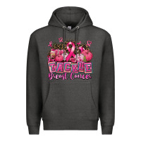 Charcoal Heather tackle breast cancer with pumpkin Premium Hoodie - AdoDesignShop