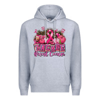 Heather Grey tackle breast cancer with pumpkin Premium Hoodie - AdoDesignShop