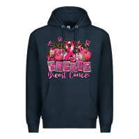 Navy tackle breast cancer with pumpkin Premium Hoodie - AdoDesignShop