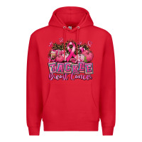 Red tackle breast cancer with pumpkin Premium Hoodie - AdoDesignShop