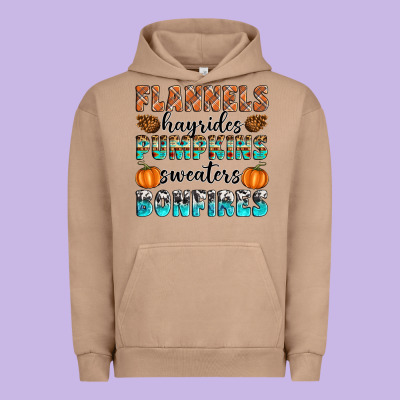 Flannels Hayrides Pumpkins Sweaters Bonfires Urban Hoodie Designed By Artiststas