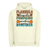 Pigment Pistachio Flannels Hayrides Pumpkins Sweaters Bonfires Urban Hoodie - Artiststas