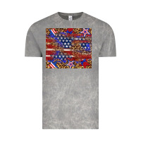 Cloud Rock American flag and star leopard Vintage Tee - Artiststas