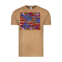 Vintage Camel American flag and star leopard Vintage Tee - Artiststas