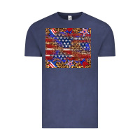 Vintage Denim American flag and star leopard Vintage Tee - Artiststas