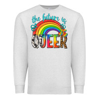 Oatmeal Heather the future is queer Premium Sweatshirt - texasbilliewilder