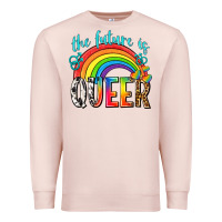 Pale Pink the future is queer Premium Sweatshirt - texasbilliewilder