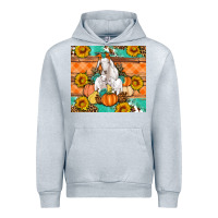 Heather Grey Goat family fall pumpkins gemstone Urban Hoodie - Artiststas