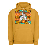 Pigment Peanut Butter Goat family fall pumpkins gemstone Urban Hoodie - Artiststas