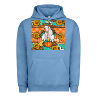 Pigment Pebble Blue Goat family fall pumpkins gemstone Urban Hoodie - Artiststas