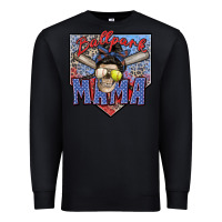 Black ballpark mama Premium Sweatshirt - Zillion Design Studio