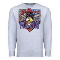 Heather Grey ballpark mama Premium Sweatshirt - Zillion Design Studio