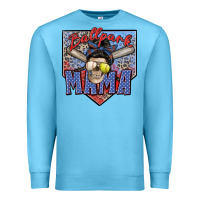 Ocean Blue ballpark mama Premium Sweatshirt - Zillion Design Studio