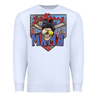 White ballpark mama Premium Sweatshirt - Zillion Design Studio