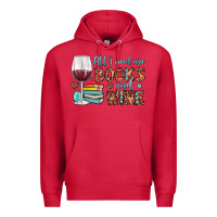Cardinal all i need are books and wine Premium Hoodie - JahusDesignShop