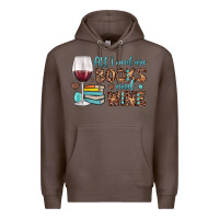 Coffee all i need are books and wine Premium Hoodie - JahusDesignShop