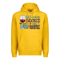 Lemon all i need are books and wine Premium Hoodie - JahusDesignShop