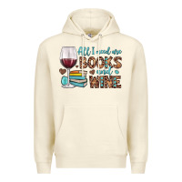 Sandshell all i need are books and wine Premium Hoodie - JahusDesignShop