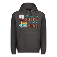 Smoke all i need are books and wine Premium Hoodie - JahusDesignShop