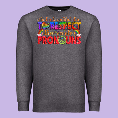 Premium Sweatshirt what a beautiful day to respect other peoples pron