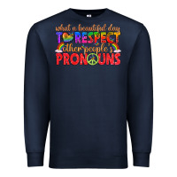 Navy what a beautiful day to respect other peoples pron Premium Sweatshirt - texasbilliewilder