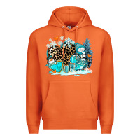 Carrot winter hearts with snowmans Premium Hoodie - AdoDesignShop