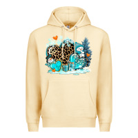 Pina Colada winter hearts with snowmans Premium Hoodie - AdoDesignShop