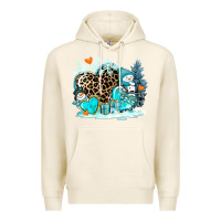 Tofu winter hearts with snowmans Premium Hoodie - AdoDesignShop