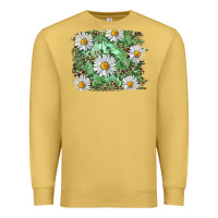 Antique Gold Daisy leopard Premium Sweatshirt - RanaPortraitStore