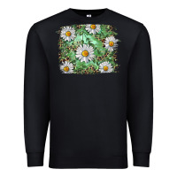 Black Daisy leopard Premium Sweatshirt - RanaPortraitStore
