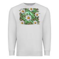 Dove Grey Daisy leopard Premium Sweatshirt - RanaPortraitStore